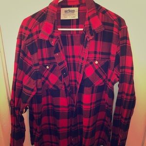 Black and Red Long Sleeve Flannel